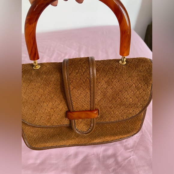 Etra Suede Leather hand bag - Picture 2 of 15